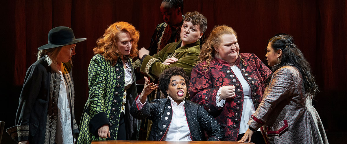 (center) Kristolyn Lloyd and the cast of 1776 . Credit: Joan Marcus