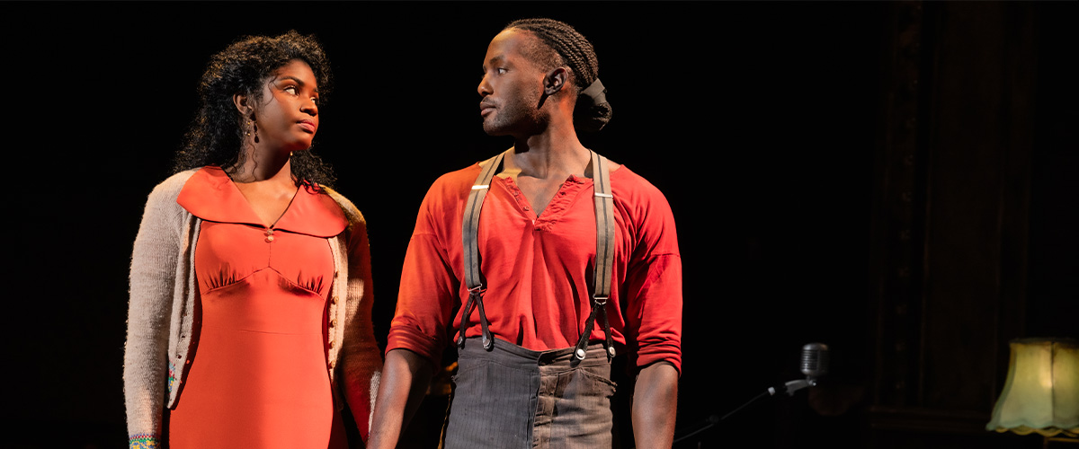 Sharaé Moultrie and Matt Manuel in the GIRL FROM THE NORTH COUNTRY North American tour (photo by Evan Zimmerman for MurphyMade).