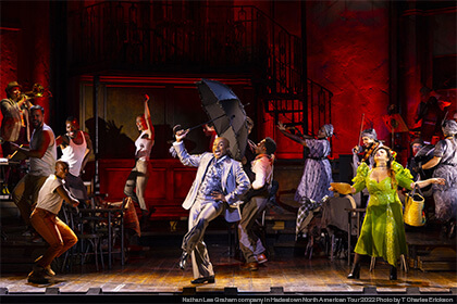 Nathan Lee Graham company in Hadestown North American Tour 2022 Photo by T Charles Erickson