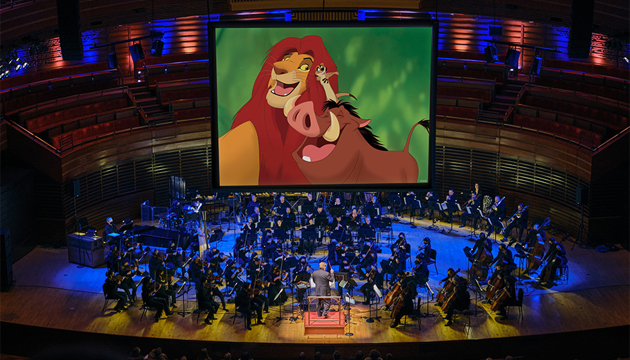 The Philadelphia Orchestra playing live to a screening of Disney's The Lion King movie.
