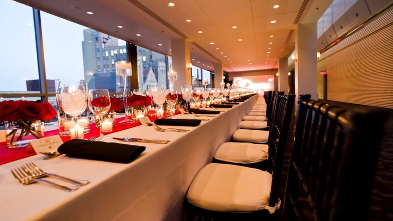 Guests enjoy the best of both worlds at the Lounge: an upscale dining experience and a view of Philadelphia.